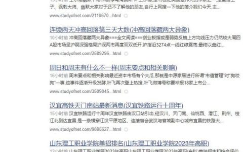 SEO养日收网站的一些经验分享（非时效性文章）